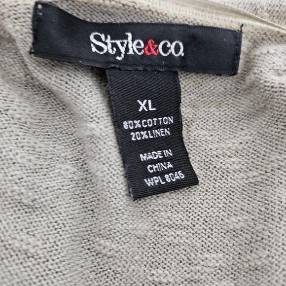 Style & co vest asymmetrical knit hooded sz XL - Picture 4 of 6